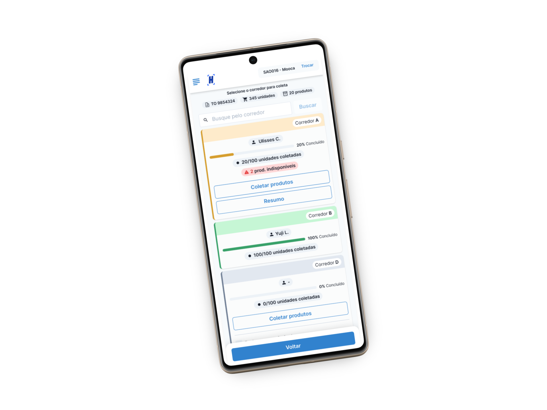 HUBR App — Operações Logísticas